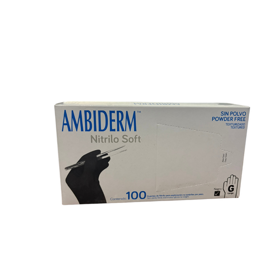 Guantes de nitrilo Negro Ambiderm